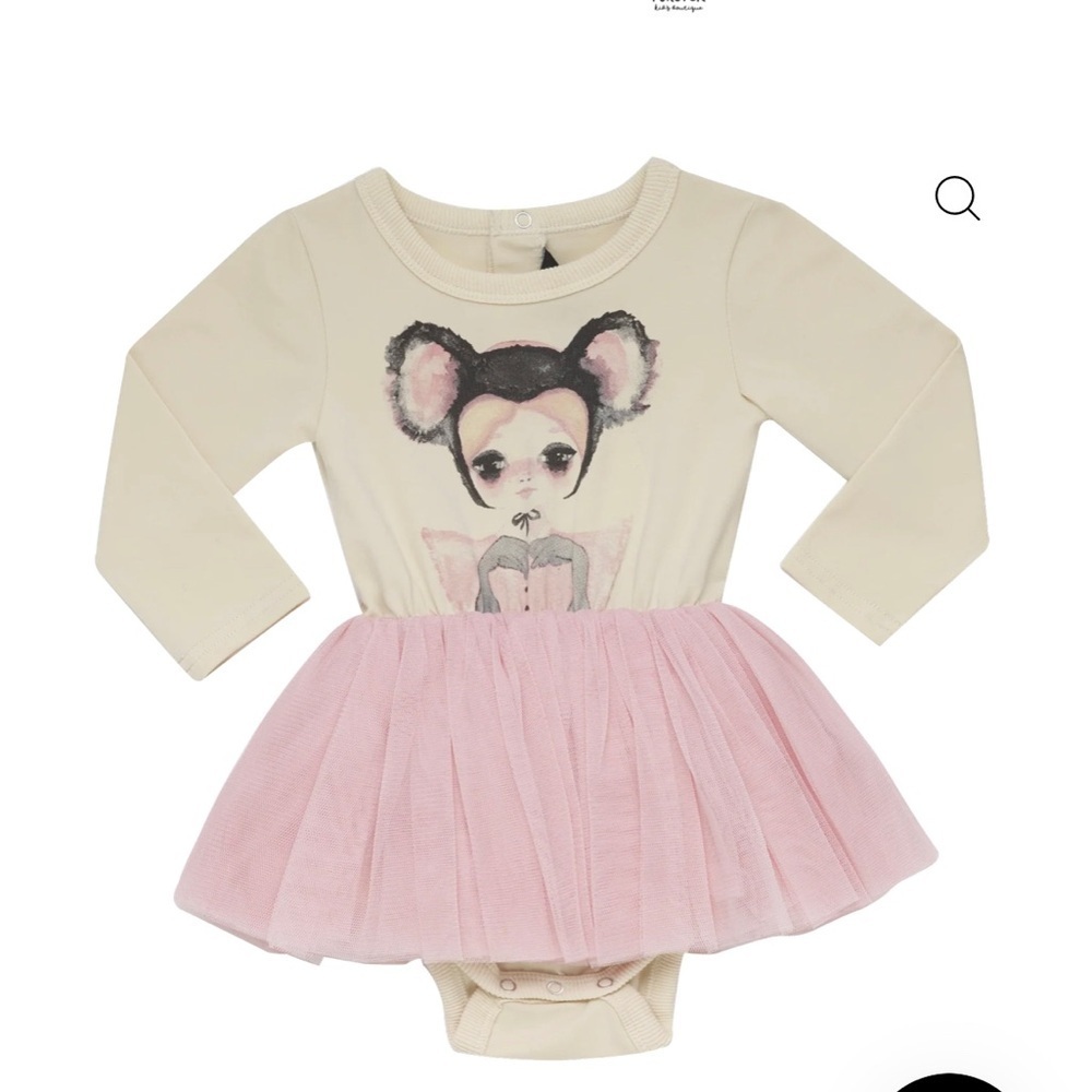 Rock Your Baby Cream and Pink One Piece